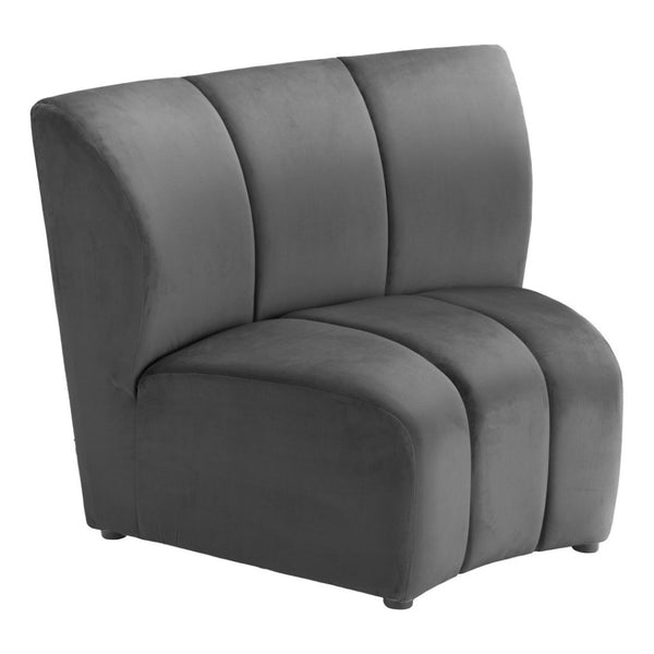 HomeRoots 42" Black Modular Sofa - Sleek, Contemporary Design with Durable Upholstery for Modern Living Spaces 573987