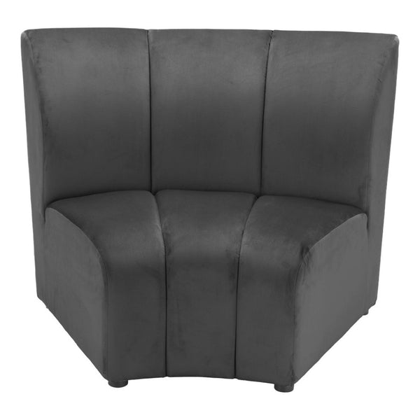 HomeRoots 42" Black Modular Sofa - Sleek, Contemporary Design with Durable Upholstery for Modern Living Spaces 573987