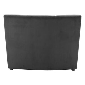 HomeRoots 42" Black Modular Sofa - Sleek, Contemporary Design with Durable Upholstery for Modern Living Spaces 573987