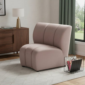 HomeRoots 42" Beige Modular Sofa - Chic Armless Design for Modern Living, Flexible Comfort & Durable Style 573988