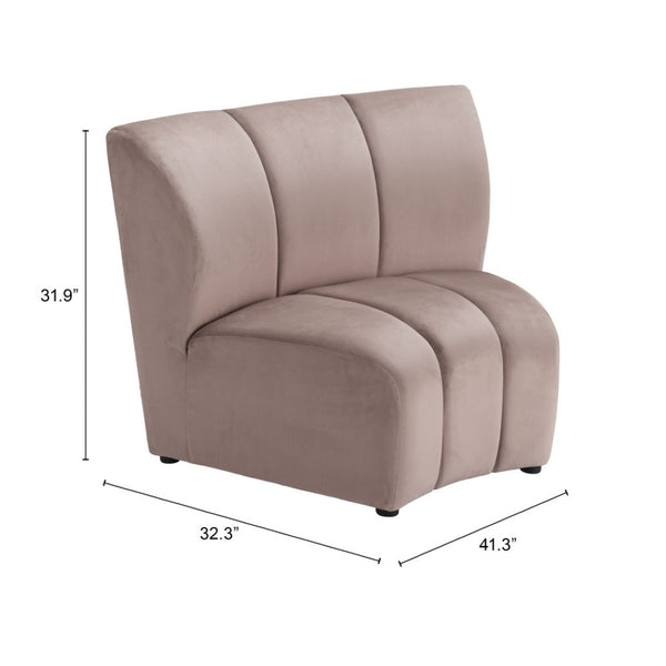 HomeRoots 42" Beige Modular Sofa - Chic Armless Design for Modern Living, Flexible Comfort & Durable Style 573988