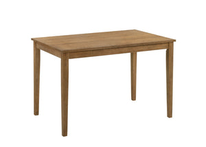 HomeRoots Five Piece Solid Oak Dining Set with Queen-Anne Chairs - Stylish, Compact & Easy to Maintain 573993