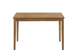 HomeRoots Five Piece Solid Oak Dining Set with Queen-Anne Chairs - Stylish, Compact & Easy to Maintain 573993
