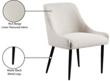 Camden Beige Linen Textured Fabric Dining Chair 573Beige-C Meridian Furniture