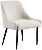 Camden Beige Linen Textured Fabric Dining Chair 573Beige-C Meridian Furniture