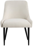 Camden Beige Linen Textured Fabric Dining Chair 573Beige-C Meridian Furniture