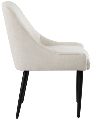 Camden Beige Linen Textured Fabric Dining Chair 573Beige-C Meridian Furniture