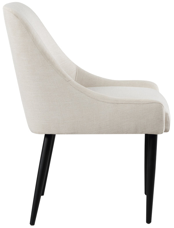 Camden Beige Linen Textured Fabric Dining Chair 573Beige-C Meridian Furniture