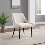 Camden Beige Linen Textured Fabric Dining Chair 573Beige-C Meridian Furniture