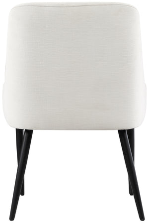 Camden Cream Linen Textured Fabric Dining Chair 573Cream-C Meridian Furniture
