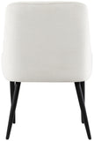 Camden Cream Linen Textured Fabric Dining Chair 573Cream-C Meridian Furniture