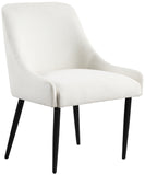 Camden Cream Linen Textured Fabric Dining Chair 573Cream-C Meridian Furniture