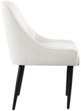 Camden Cream Linen Textured Fabric Dining Chair 573Cream-C Meridian Furniture