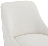 Camden Cream Linen Textured Fabric Dining Chair 573Cream-C Meridian Furniture