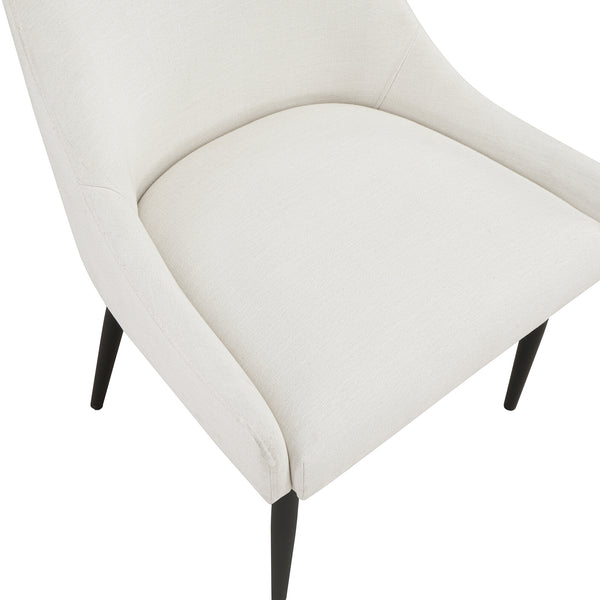 Camden Cream Linen Textured Fabric Dining Chair 573Cream-C Meridian Furniture
