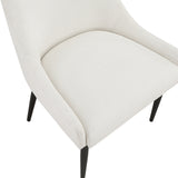 Camden Cream Linen Textured Fabric Dining Chair 573Cream-C Meridian Furniture