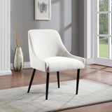 Camden Cream Linen Textured Fabric Dining Chair 573Cream-C Meridian Furniture