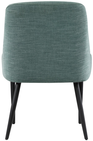 Camden Green Linen Textured Fabric Dining Chair 573Green-C Meridian Furniture