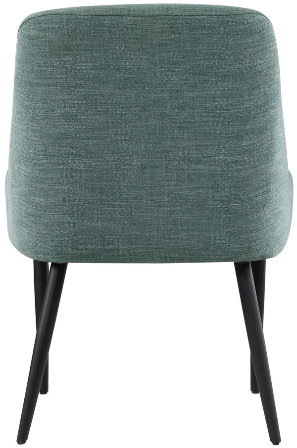 Camden Green Linen Textured Fabric Dining Chair 573Green-C Meridian Furniture