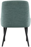 Camden Green Linen Textured Fabric Dining Chair 573Green-C Meridian Furniture