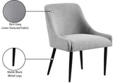 Camden Grey Linen Textured Fabric Dining Chair 573Grey-C Meridian Furniture