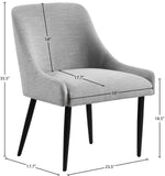 Camden Grey Linen Textured Fabric Dining Chair 573Grey-C Meridian Furniture