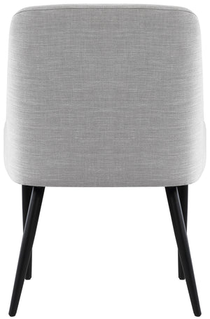Camden Grey Linen Textured Fabric Dining Chair 573Grey-C Meridian Furniture