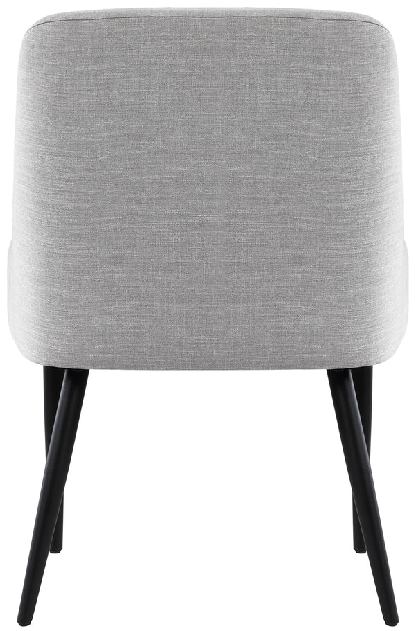 Camden Grey Linen Textured Fabric Dining Chair 573Grey-C Meridian Furniture