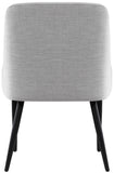 Camden Grey Linen Textured Fabric Dining Chair 573Grey-C Meridian Furniture