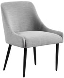 Camden Grey Linen Textured Fabric Dining Chair 573Grey-C Meridian Furniture