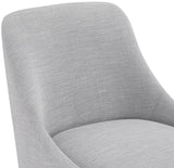 Camden Grey Linen Textured Fabric Dining Chair 573Grey-C Meridian Furniture