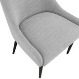 Camden Grey Linen Textured Fabric Dining Chair 573Grey-C Meridian Furniture