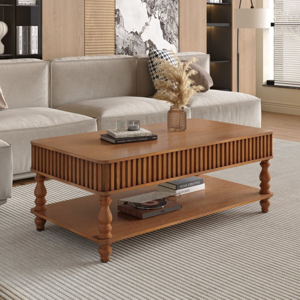 English Elm Mirrored Console Table Silver Glam Entryway Piece with Geometric U Base and Etched Detail Antique Brown W1445P370477