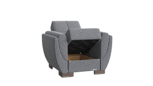 English Elm Primenest Skyhaven Convertible Armchair With Storage - Stylish Sleeper For Small Spaces, Grey B030P286174-GIGA
