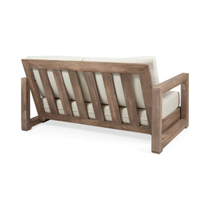 English Elm Christopher Knight Home® - WESTCHESTER Acacia Wood Loveseat & Coffee Table Set in Brown — Floor-Chair Design, Water-Resistant Cushions 70130.00BBGE