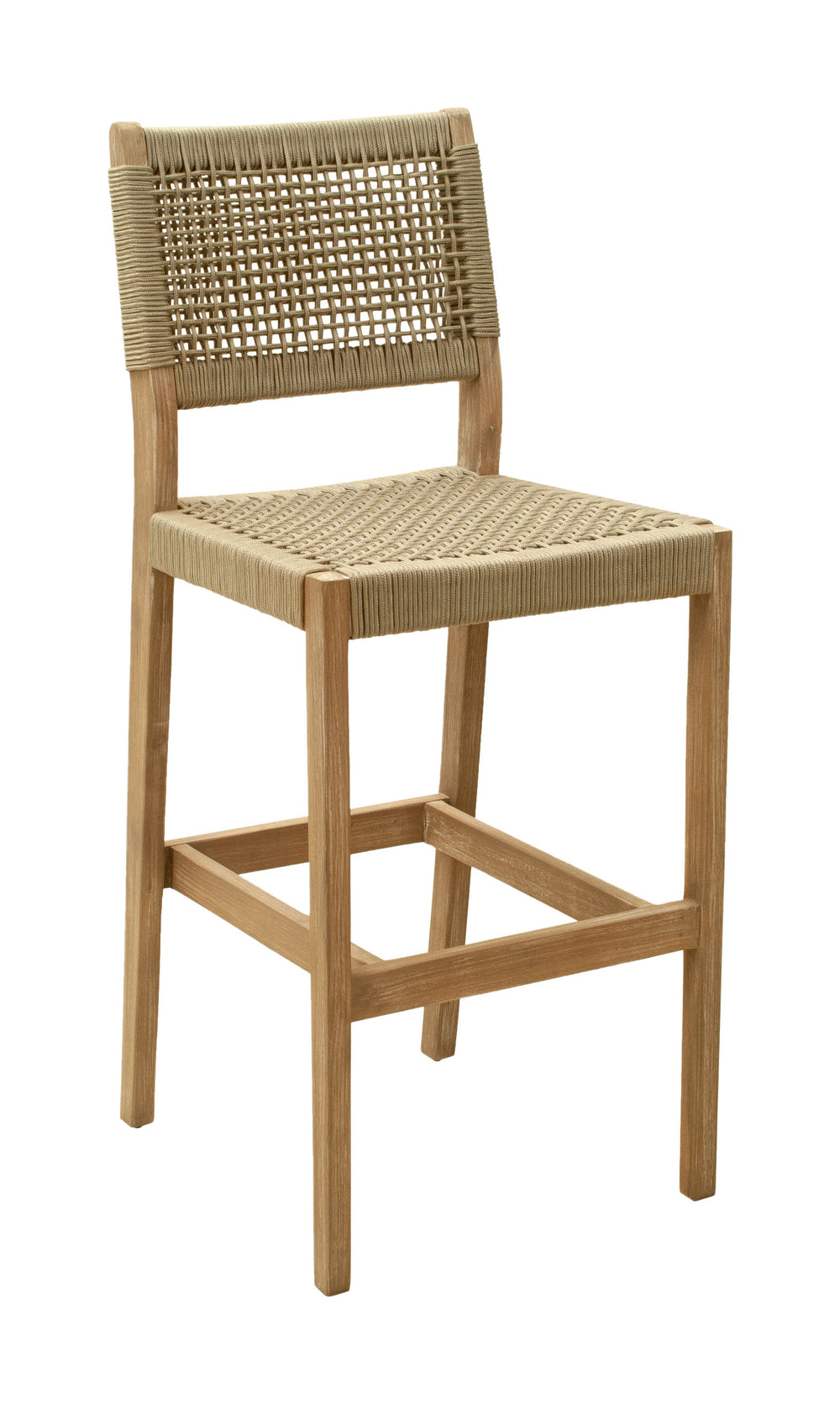 Zuo Modern Corde Barstool In Natural - Stylish 100% Olefin Fabric & Acacia Wood For Modern Spaces & Decor Beige Solid Acacia Wood,100% Polyethylene 704102-zuo-modern