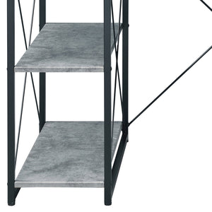 English Elm Amiel Multifunction Writing Desk with Storage Shelves and Drawer, Studio-Ready 47" Wooden Top Gray 62 L x 27 W x 5 H B2726P251268