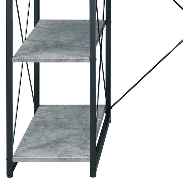 English Elm Amiel Multifunction Writing Desk with Storage Shelves and Drawer, Studio-Ready 47" Wooden Top Gray 62 L x 27 W x 5 H B2726P251268