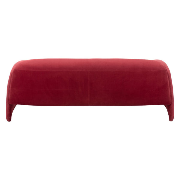 HomeRoots 70" Red Upholstered Wood Sofa - Contemporary Design, Comfortable Seating for Two, Perfect for Modern Spaces 574002