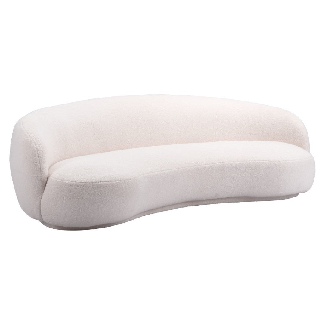 HomeRoots 93" Cream Upholstered Wood Sofa – Elegant, Comfortable, and Durable for Modern Living Rooms & Spaces 574004