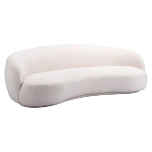 HomeRoots 93" Cream Upholstered Wood Sofa – Elegant, Comfortable, and Durable for Modern Living Rooms & Spaces 574004