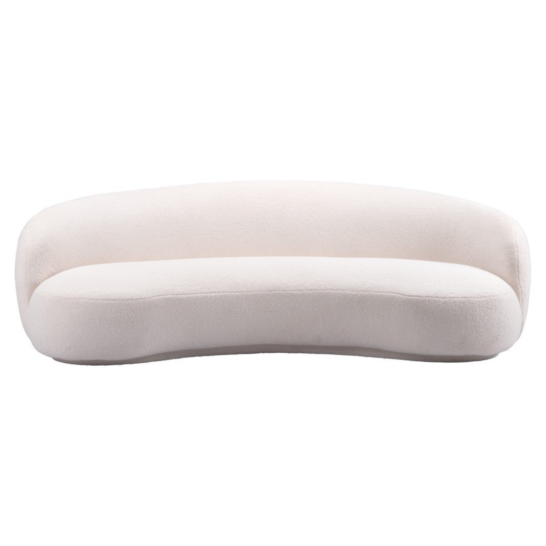 HomeRoots 93" Cream Upholstered Wood Sofa – Elegant, Comfortable, and Durable for Modern Living Rooms & Spaces 574004