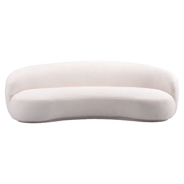 HomeRoots 93" Cream Upholstered Wood Sofa – Elegant, Comfortable, and Durable for Modern Living Rooms & Spaces 574004