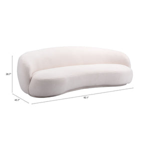 HomeRoots 93" Cream Upholstered Wood Sofa – Elegant, Comfortable, and Durable for Modern Living Rooms & Spaces 574004