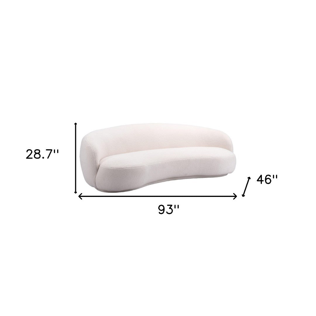 HomeRoots 93" Cream Upholstered Wood Sofa – Elegant, Comfortable, and Durable for Modern Living Rooms & Spaces 574004