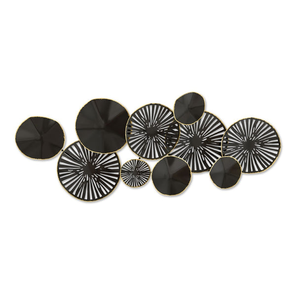 HomeRoots 21" Black Metal Dimensional Sculpture - Modern Geometric Wall Art for Stylish Home Decor & Offices 574016