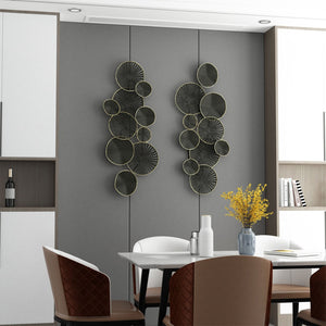 HomeRoots 21" Black Metal Dimensional Sculpture - Modern Geometric Wall Art for Stylish Home Decor & Offices 574016