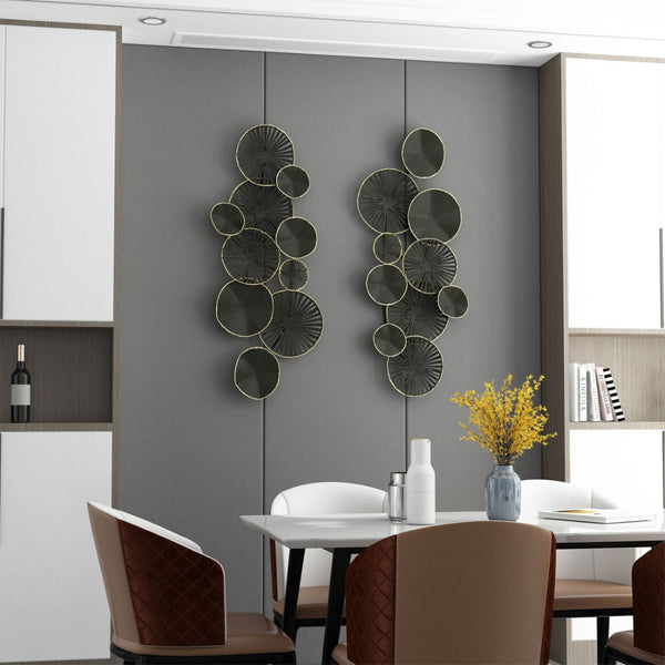 HomeRoots 21" Black Metal Dimensional Sculpture - Modern Geometric Wall Art for Stylish Home Decor & Offices 574016
