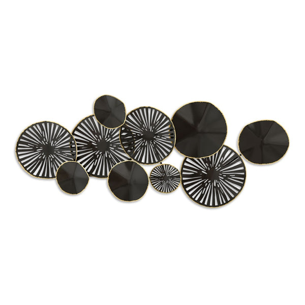 HomeRoots 21" Black Metal Dimensional Sculpture - Modern Geometric Wall Art for Stylish Home Decor & Offices 574016