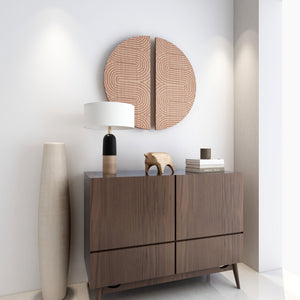 Homeroots Set Of Two Brown Wood Hanging Dimensional Sculpture  Wood 574026